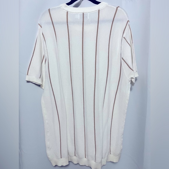 Top man striped waffle/knit t-shirt size XL (US) - Picture 2 of 2